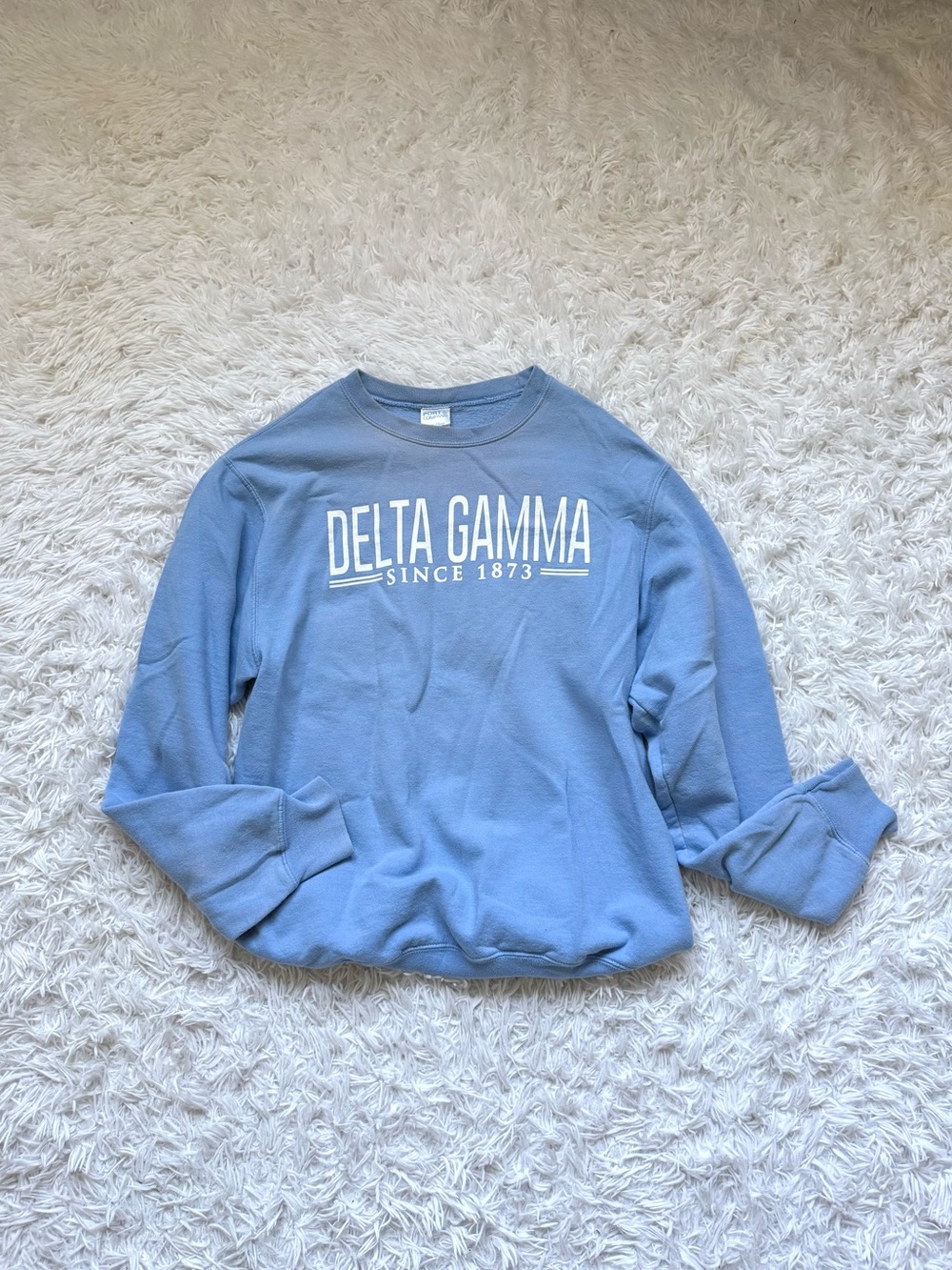 Port and Company Light Blue Delta Gamma Crewneck